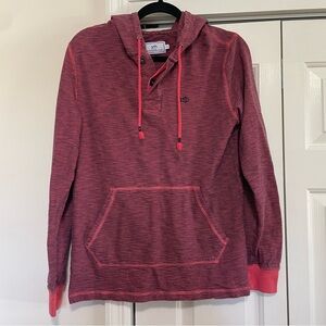 Southern Tide Lightweight Striped Hoodie Coral Black Size Small
